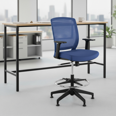 office stool blue stool mesh 1d adjustable armrests 2