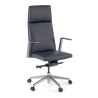 Meeting executive chair Manheim, low backrest, genuine leather, auto-return mechanism