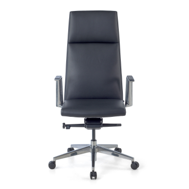 office chair black high back natural skin fixed armrests 3
