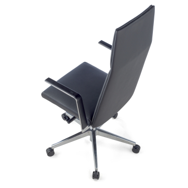 office chair black high back natural skin fixed armrests 8