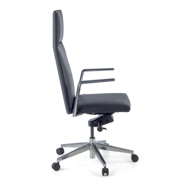 office chair black high back natural skin fixed armrests 10