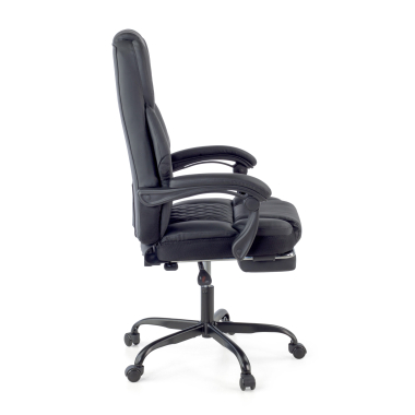 gaming chair black morgan synthetic leather movable armrests headrest cushion headrest extendable footrest 4