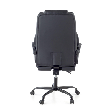 gaming chair black morgan synthetic leather movable armrests headrest cushion headrest extendable footrest 7
