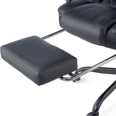gaming chair black morgan synthetic leather movable armrests headrest cushion headrest extendable footrest 6