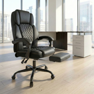 gaming chair black morgan synthetic leather movable armrests headrest cushion headrest extendable footrest 2