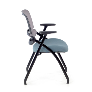 visitor chair blue chair mesh movable armrests 7
