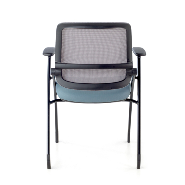 visitor chair blue chair mesh movable armrests 9