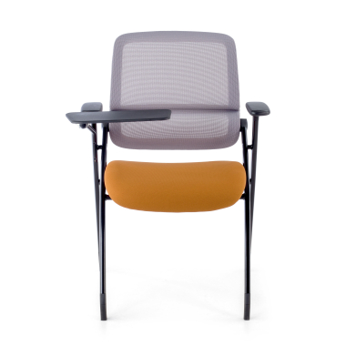 chair with writing tablet orange with writing tablet mesh movable armrests 6
