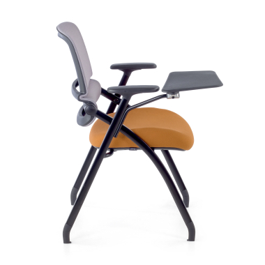 chair with writing tablet orange with writing tablet mesh movable armrests 7