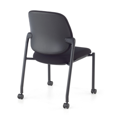 visitor chair black without arms fabric no armrests 5