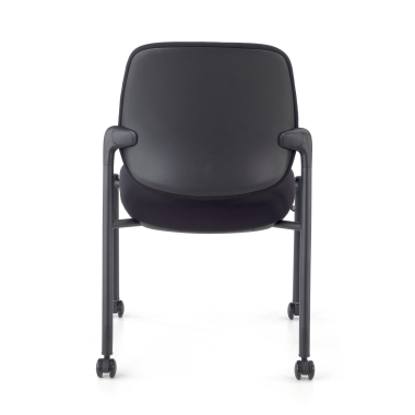visitor chair black without arms fabric no armrests 6