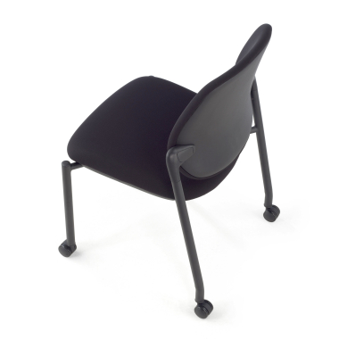 visitor chair black without arms fabric no armrests 8