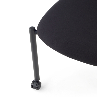 visitor chair black without arms fabric no armrests 9