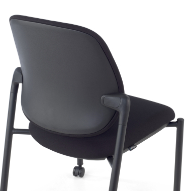 visitor chair black without arms fabric no armrests 7