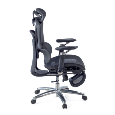 ergonomic chair black sense ultra mesh 4d adjustable armrests lumbar support headrest extendable footrest 7