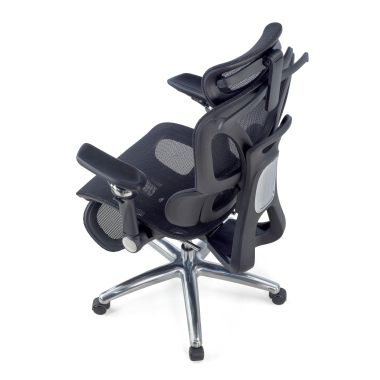 ergonomic chair black sense ultra mesh 4d adjustable armrests lumbar support headrest extendable footrest 13