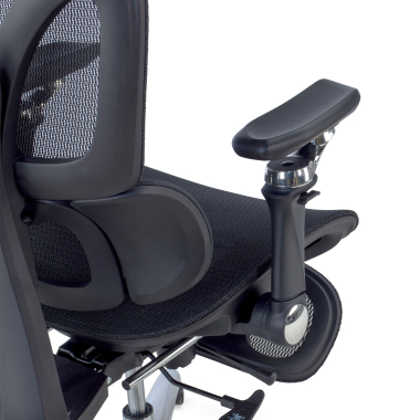 ergonomic chair black sense ultra mesh 4d adjustable armrests lumbar support headrest extendable footrest 11