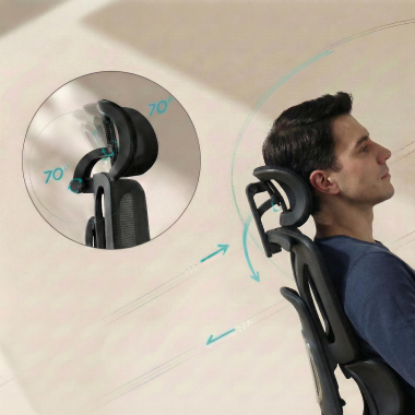 ergonomic chair black sense ultra mesh 4d adjustable armrests lumbar support headrest extendable footrest 5