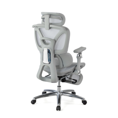ergonomic chair gray sense ultra mesh 4d adjustable armrests lumbar support headrest extendable footrest 10