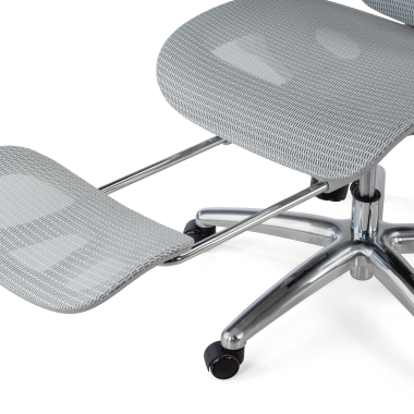 ergonomic chair gray sense ultra mesh 4d adjustable armrests lumbar support headrest extendable footrest 13