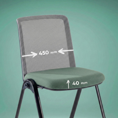 visitor chair green dora mesh no armrests 4