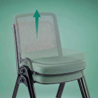 visitor chair green dora mesh no armrests 5