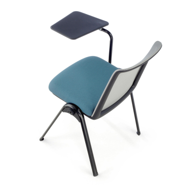 chair with writing tablet blue desk easel mesh no armrests 10