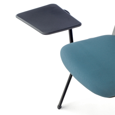 chair with writing tablet blue desk easel mesh no armrests 11