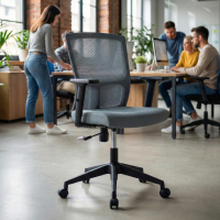 Pivot Office Chair, swivel, adjustable armrests mesh