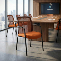 Siena armchair with arms, 4 legs mesh back
