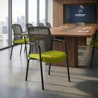 Siena armchair with arms, 4 legs mesh back