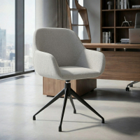 Greta upholstered meeting chair, aluminium base