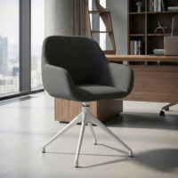 Greta upholstered meeting chair, aluminium base