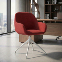 Greta upholstered meeting chair, aluminium base