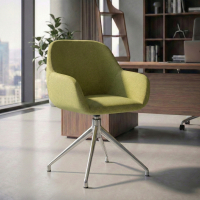 Greta upholstered meeting chair, aluminium base