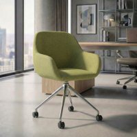 Meeting chair with castors...