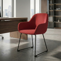 Conference chair Greta, sled base, steel frame