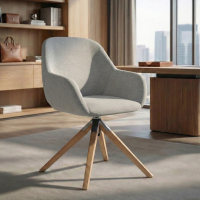 Meeting chair Greta, swivel wooden base