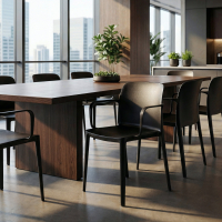 Loop armchair for hospitality, wide seat