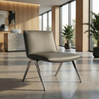 Paisley Waiting Room Armchair, aluminium legs