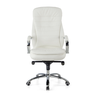 office chair white atenas synthetic leather upholstered armrests 3