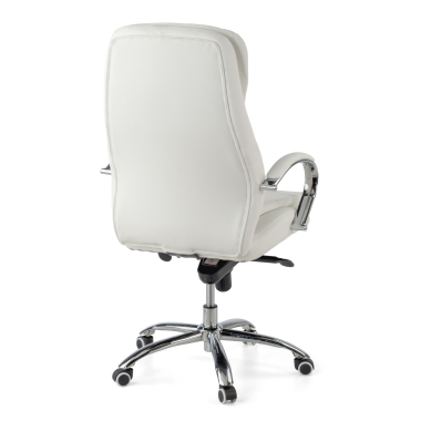 office chair white atenas synthetic leather upholstered armrests 9