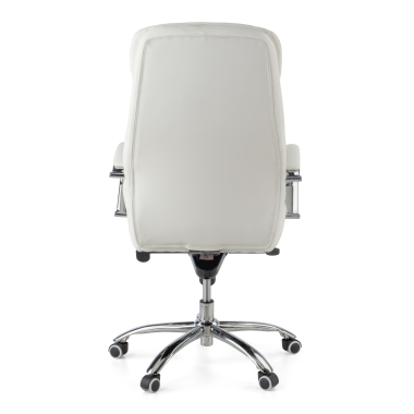 office chair white atenas synthetic leather upholstered armrests 7
