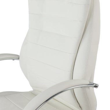 office chair white atenas synthetic leather upholstered armrests 6