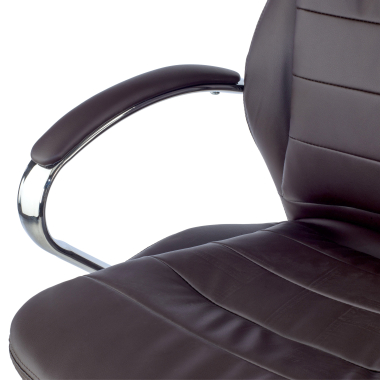 office chair brown atenas synthetic leather upholstered armrests 5
