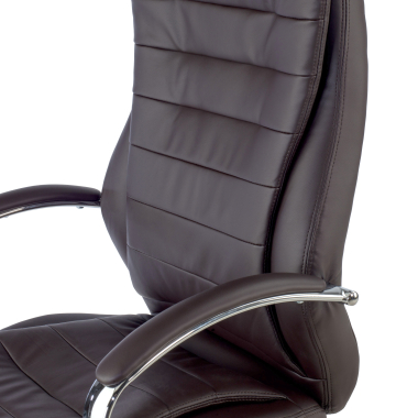 office chair brown atenas synthetic leather upholstered armrests 6