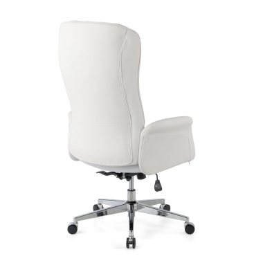 office chair white ankara synthetic leather upholstered armrests 9