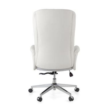 office chair white ankara synthetic leather upholstered armrests 10