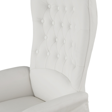 office chair white ankara synthetic leather upholstered armrests 3