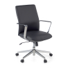 Belfast Office Armchair with Low Backrest, Aluminium Armrests and Faux leather Upholstery